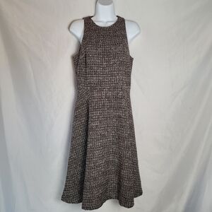 Banana Republic Sleeveless Tweed Fit & Flare Business Career Dress Size 6